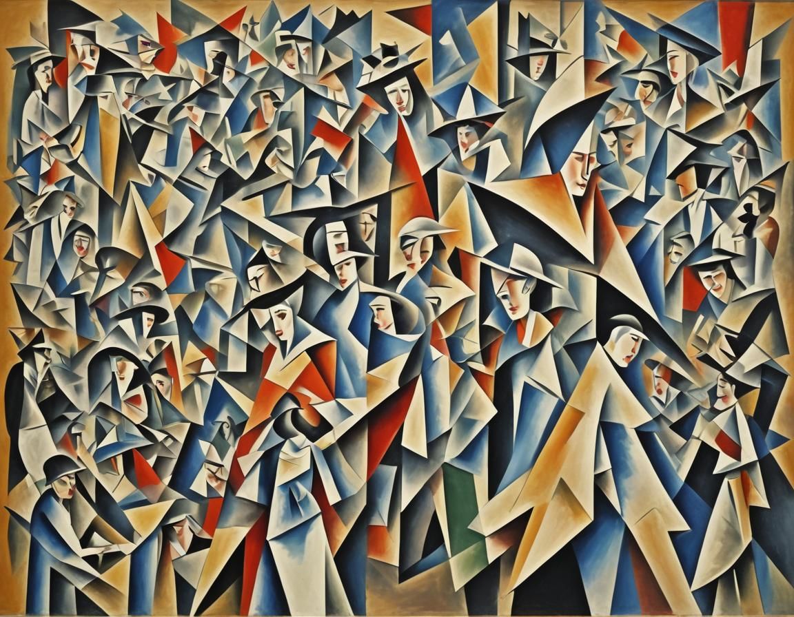 Abstract Cubist Japan Inspired by Albert Gleizes