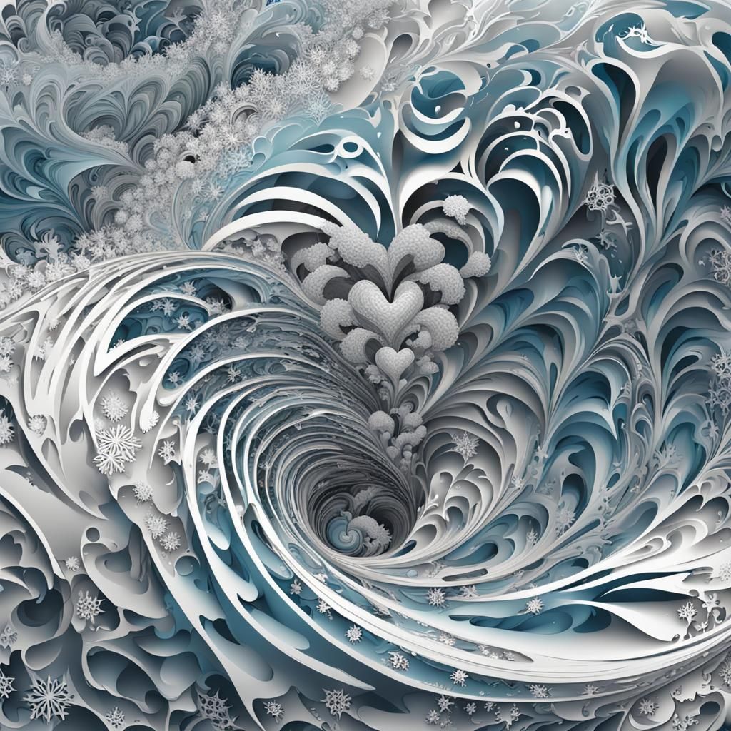 Abstract Fractal Design with 3D Shading