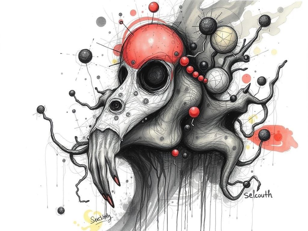 Surreal Abstract Sketch of Imagination