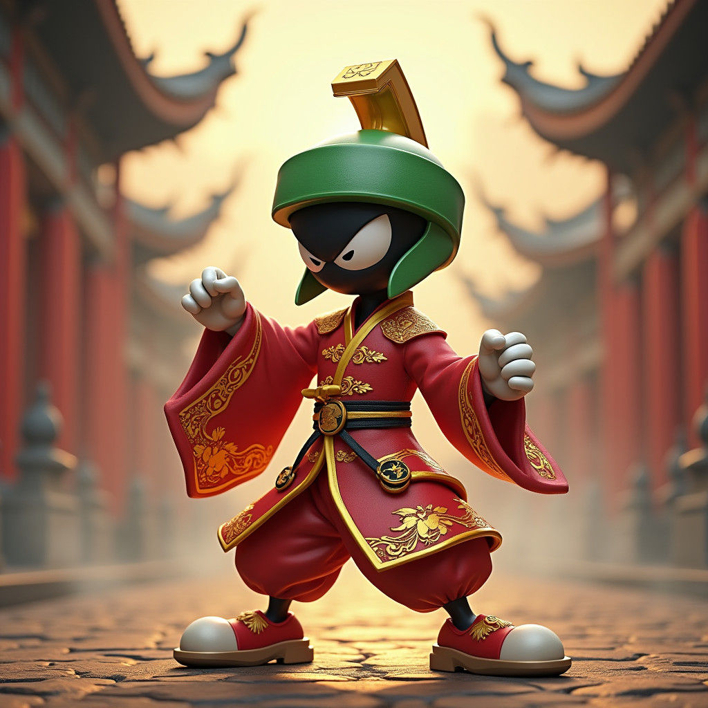 Marvin the Martian in Kung Fu Gi, Anime Style