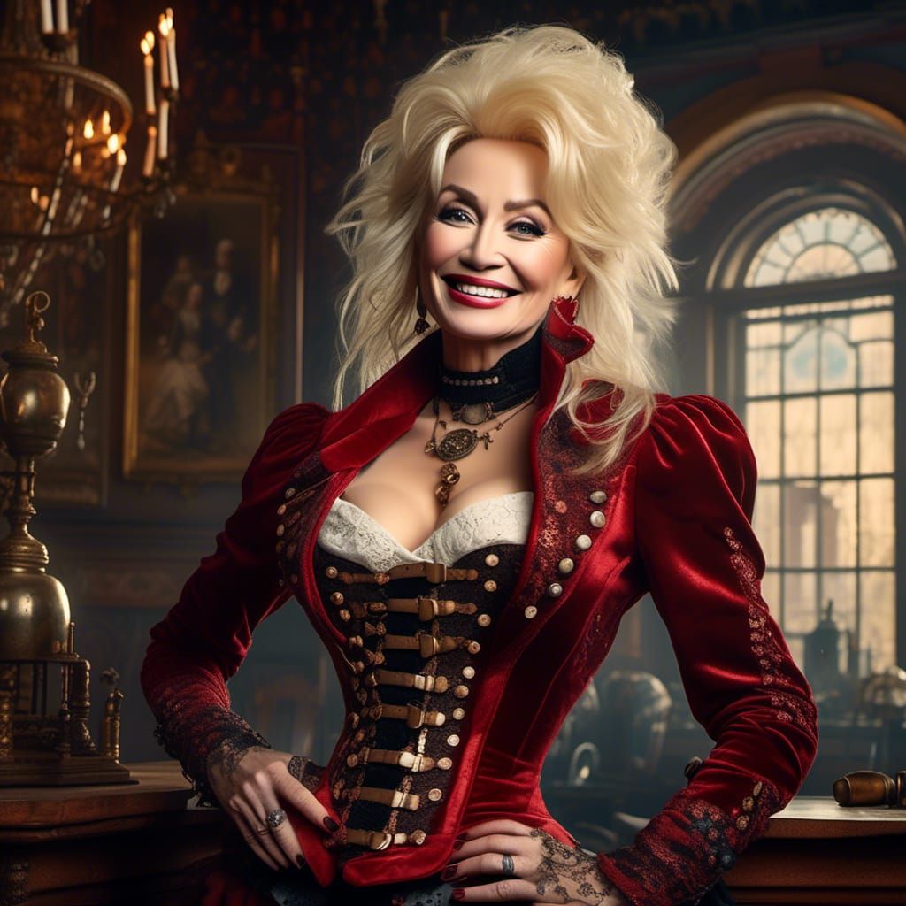 Dolly Parton in Steampunk Style Portrait