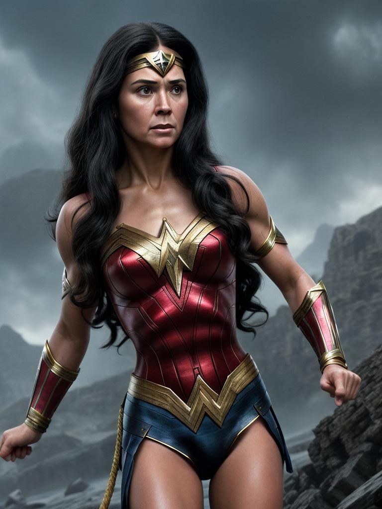 Lynda Carter as Wonder Woman: Hyperrealistic Digital Art