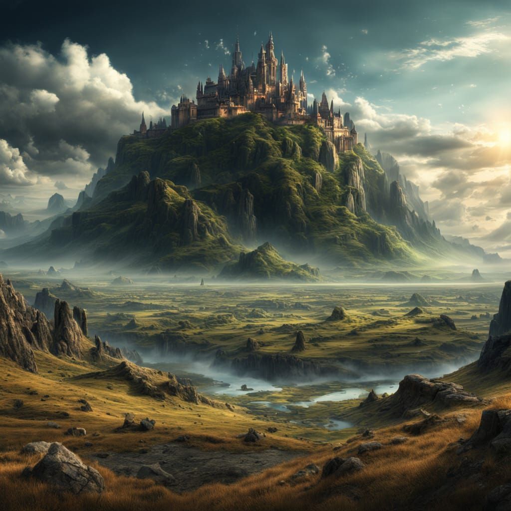 Epic Digital Matte Painting of a Land at Rest in HDR