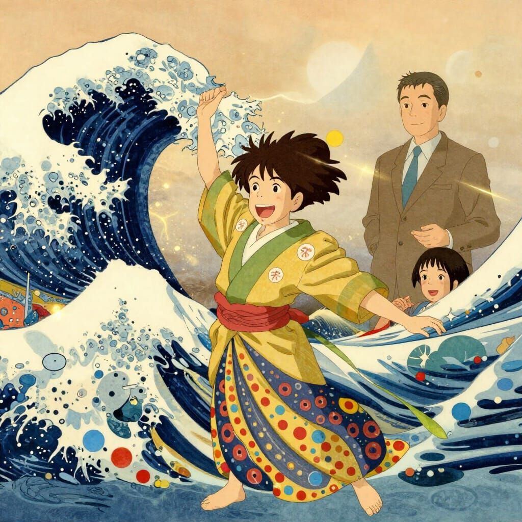 Ikigai: Joy of Life Illustrated in Ukiyo-e Style