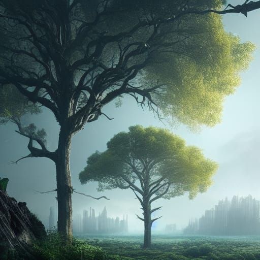 Glasses View Reveals Future Skyscraper Trees