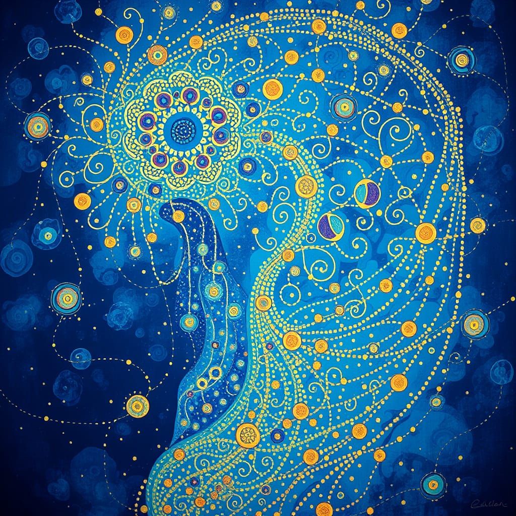 Ethereal Dreamscape with Whimsical Flair, Inspired by Gustav...