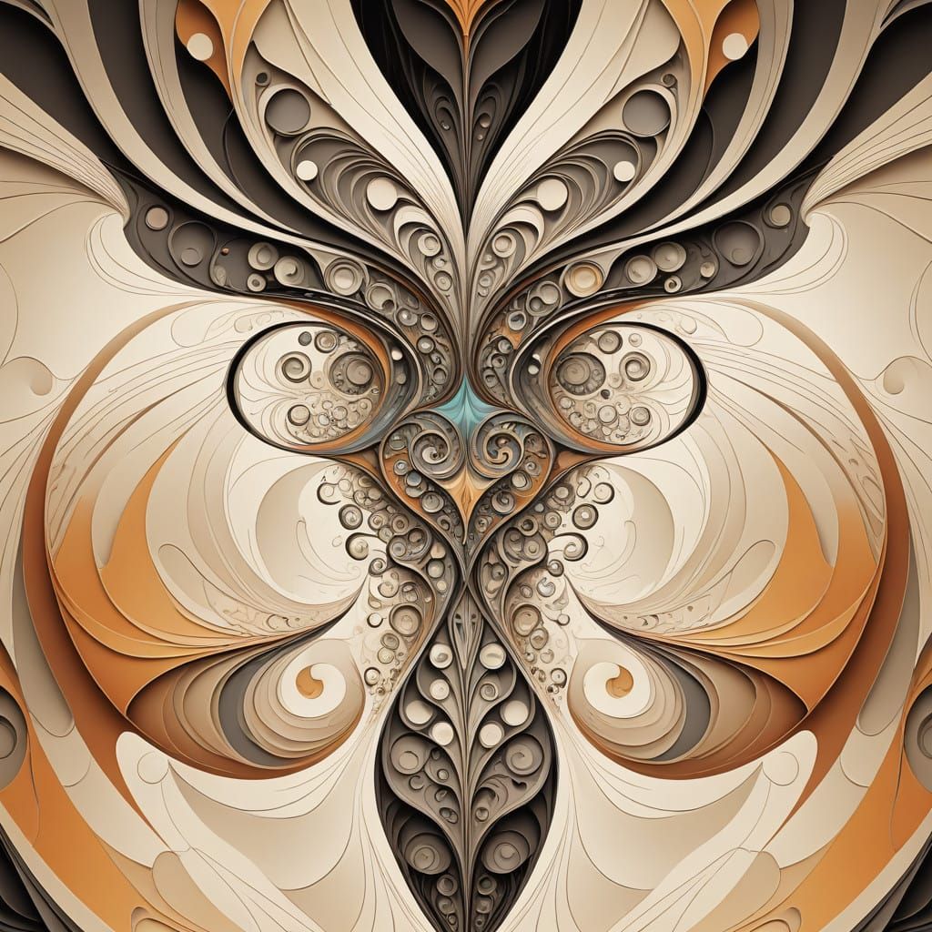 Dreamlike Fractal Art in Futuristic 3D Style