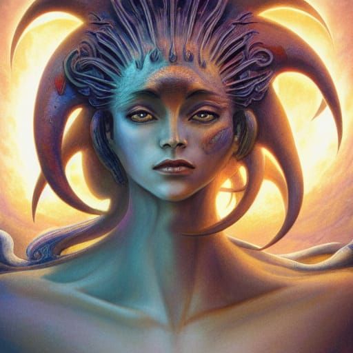 Eldrazi Goddess of Sun and Sand: Fantasy Portrait