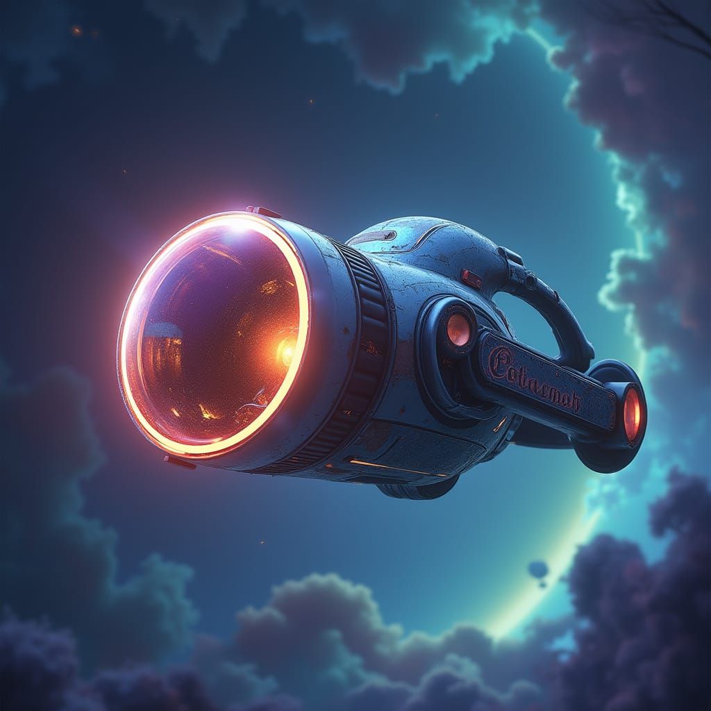 Futuristic VR Binoculars Radiate Ethereal Glow