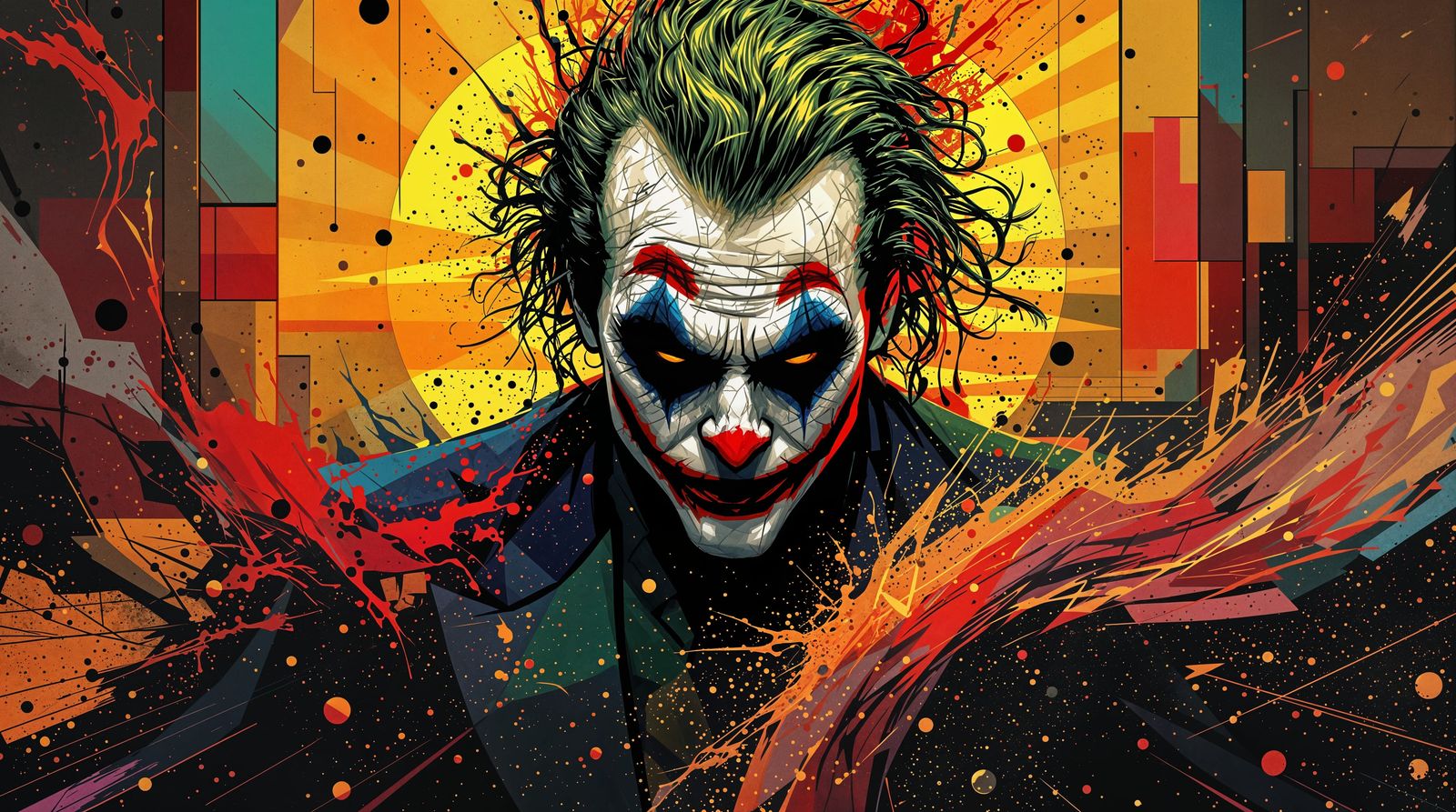 The Joker in Vibrant Geometric Chaos