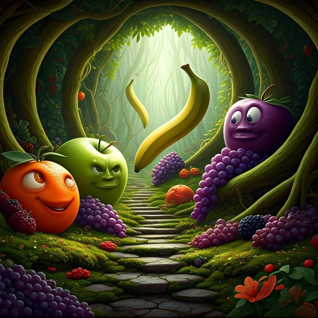 Fantastical Garden of Oversized Fruits