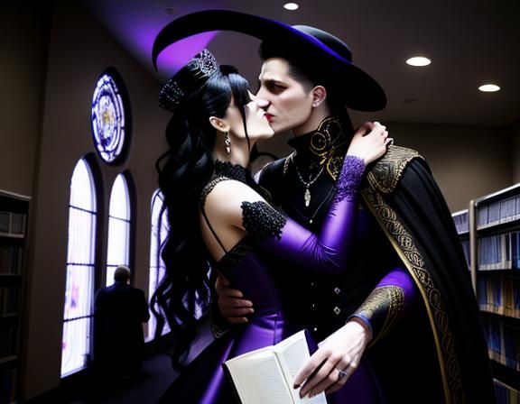 Nyarlathotep as Alluring Woman Kissing Vergil