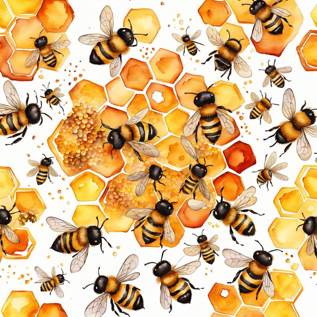 Whimsical Bees Spell Out Gentle Reminder