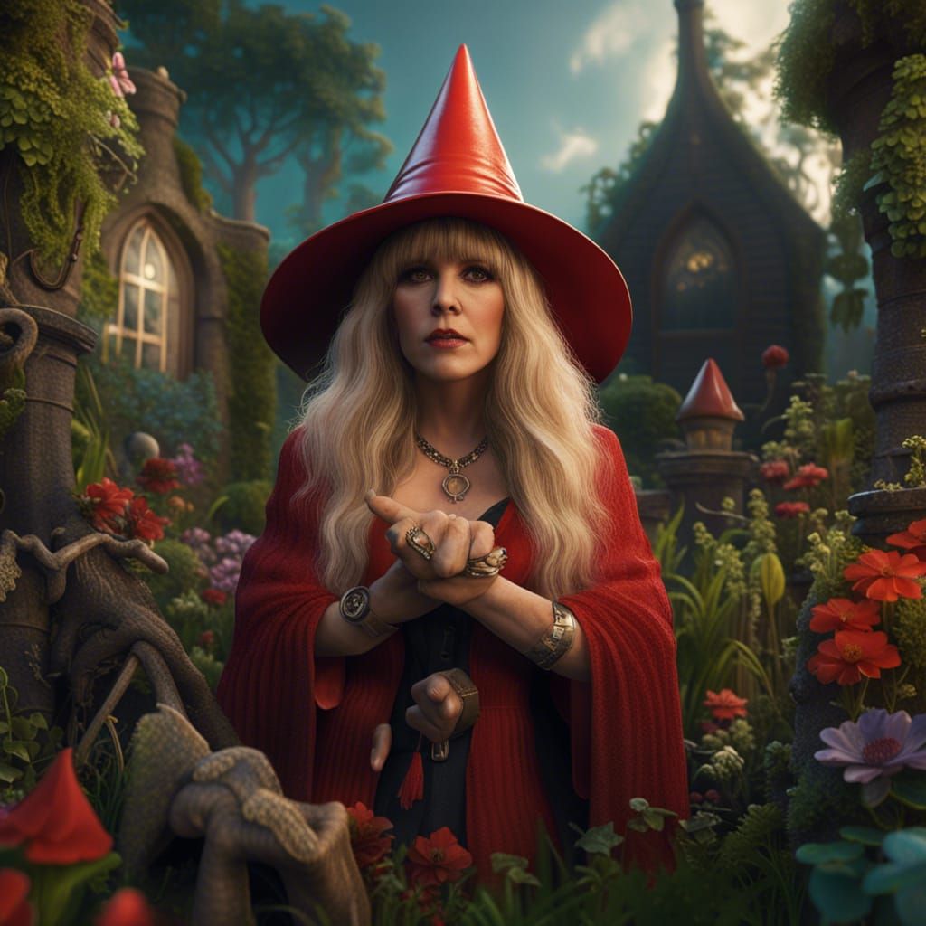 Stevie Nicks as a Garden Gnome: Fantasy Art