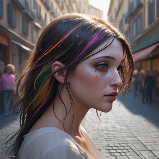 LOVE Graffiti: Hyperrealistic Splash Art Concept