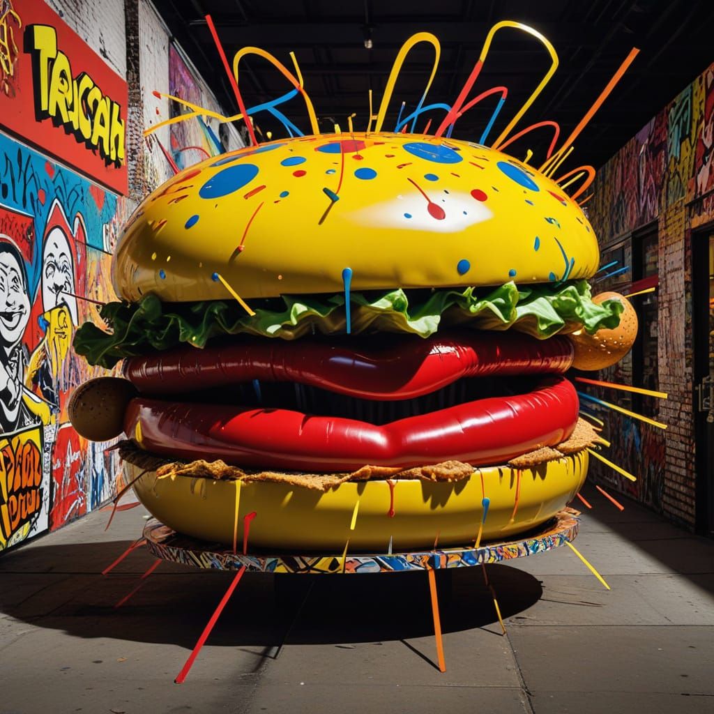 Surreal Carnival at Twilight in Pop Art Style