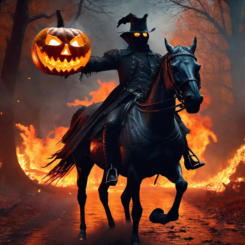 Headless Horseman Halloween Scene in Unreal Engine 5