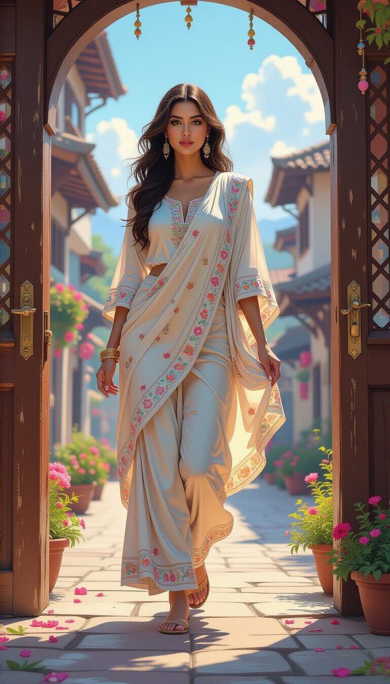 Model Emerges from Painting into Candy Land