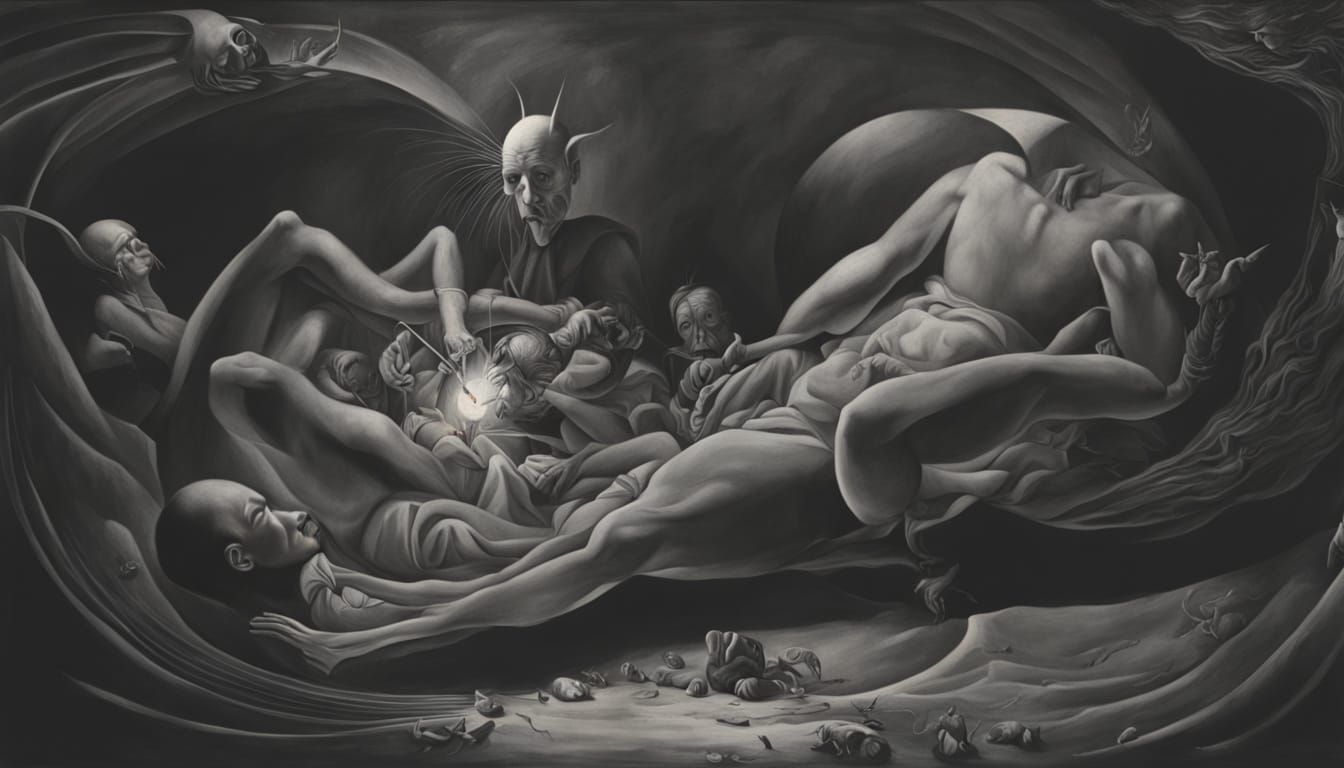 Tribal Tattoos in 20th Century Political Cartoon Style