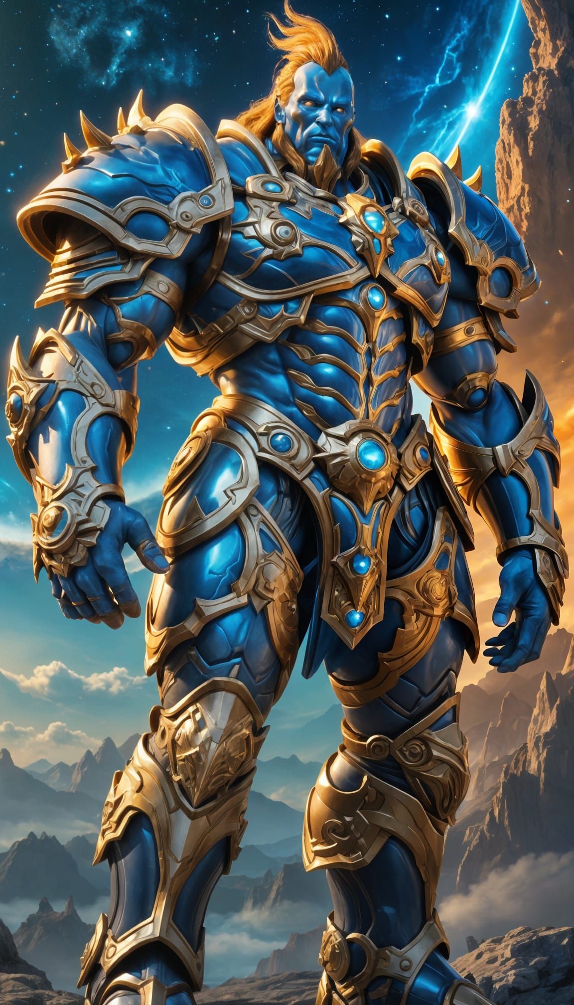 Celestial Titan Galaxy Creator in Warcraft Style