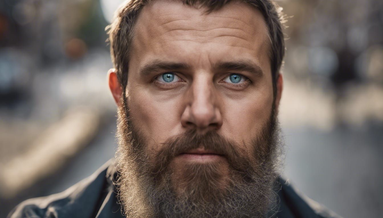 Detailed Portrait of a Man with a Mysterious Look