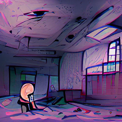 Abstract Canvas: Evoking Abandonment and Emptiness