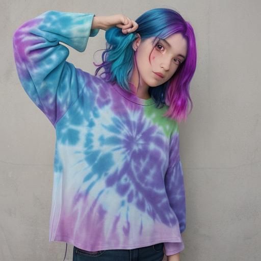 Psychedelic Tie-Dye Pattern Generated by AI