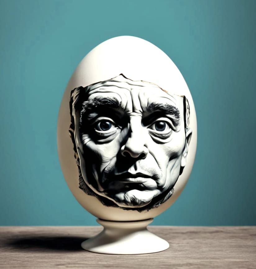 Soft boiled Egg head man