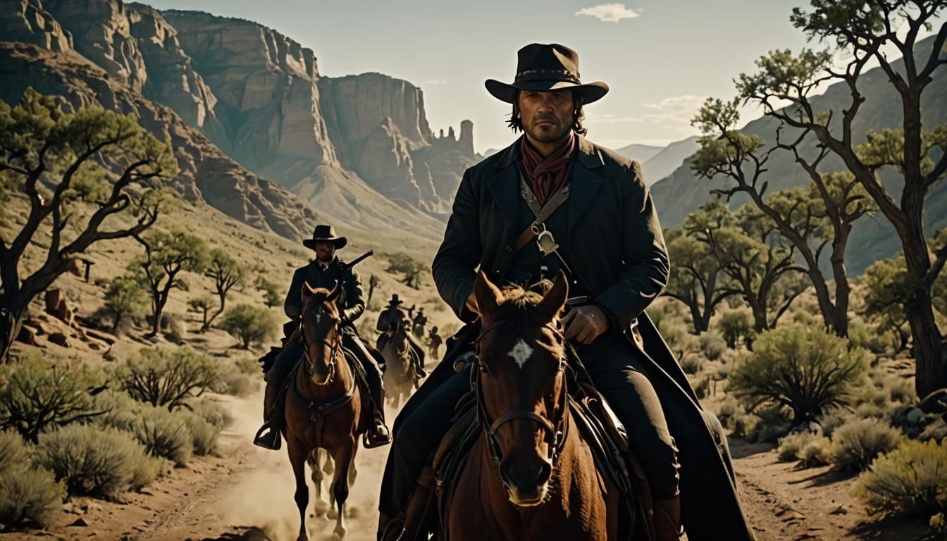 John Marston Rides Through the Wild West