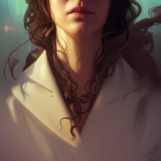 Detailed Portrait with Dynamic Lighting, Trending Art