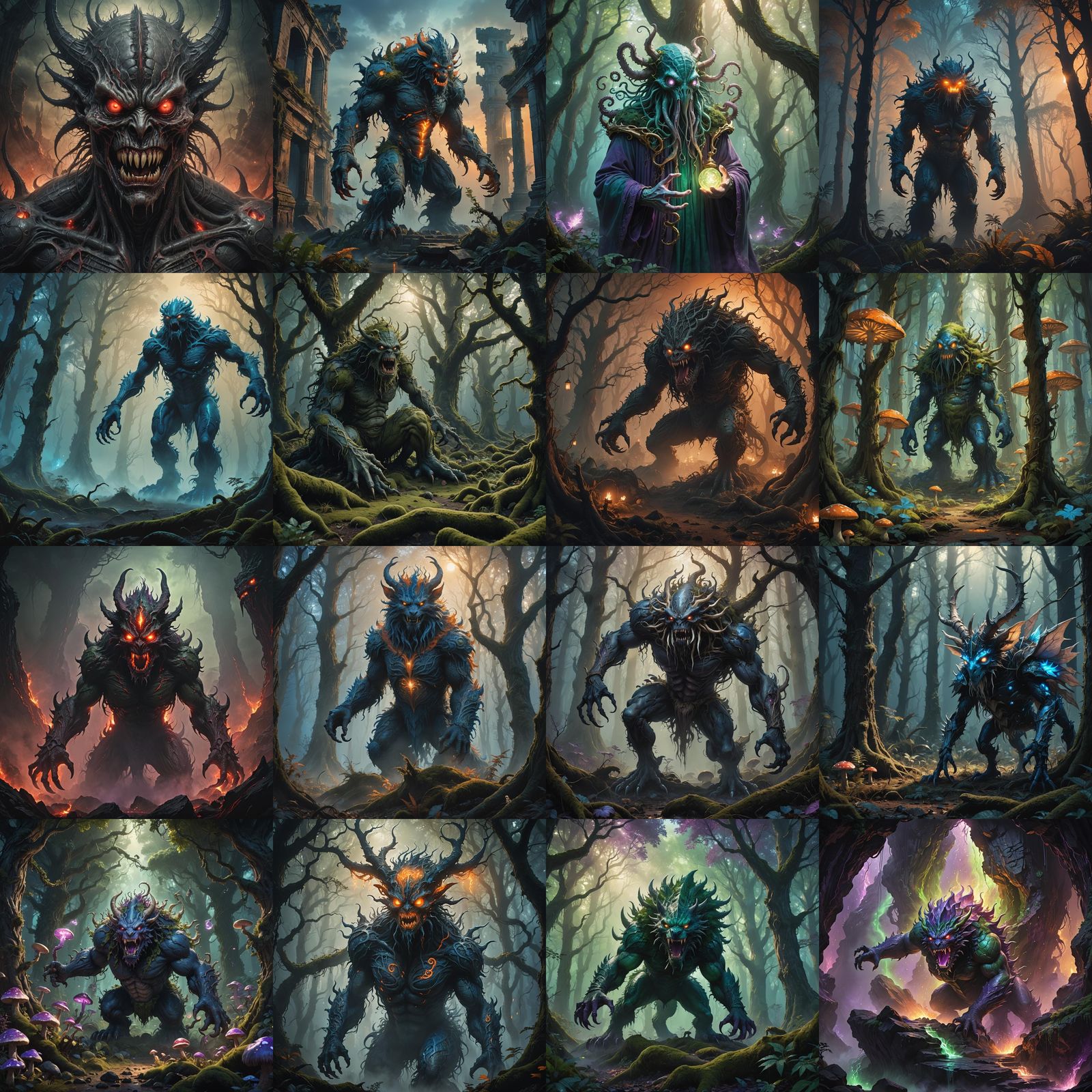 Detailed Monster Concept Art in Deep Color