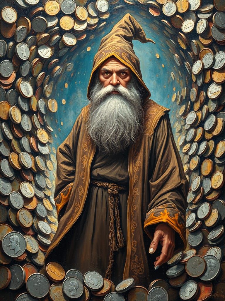 Mystical Wizard Conjures Tactile Nickel Vortex