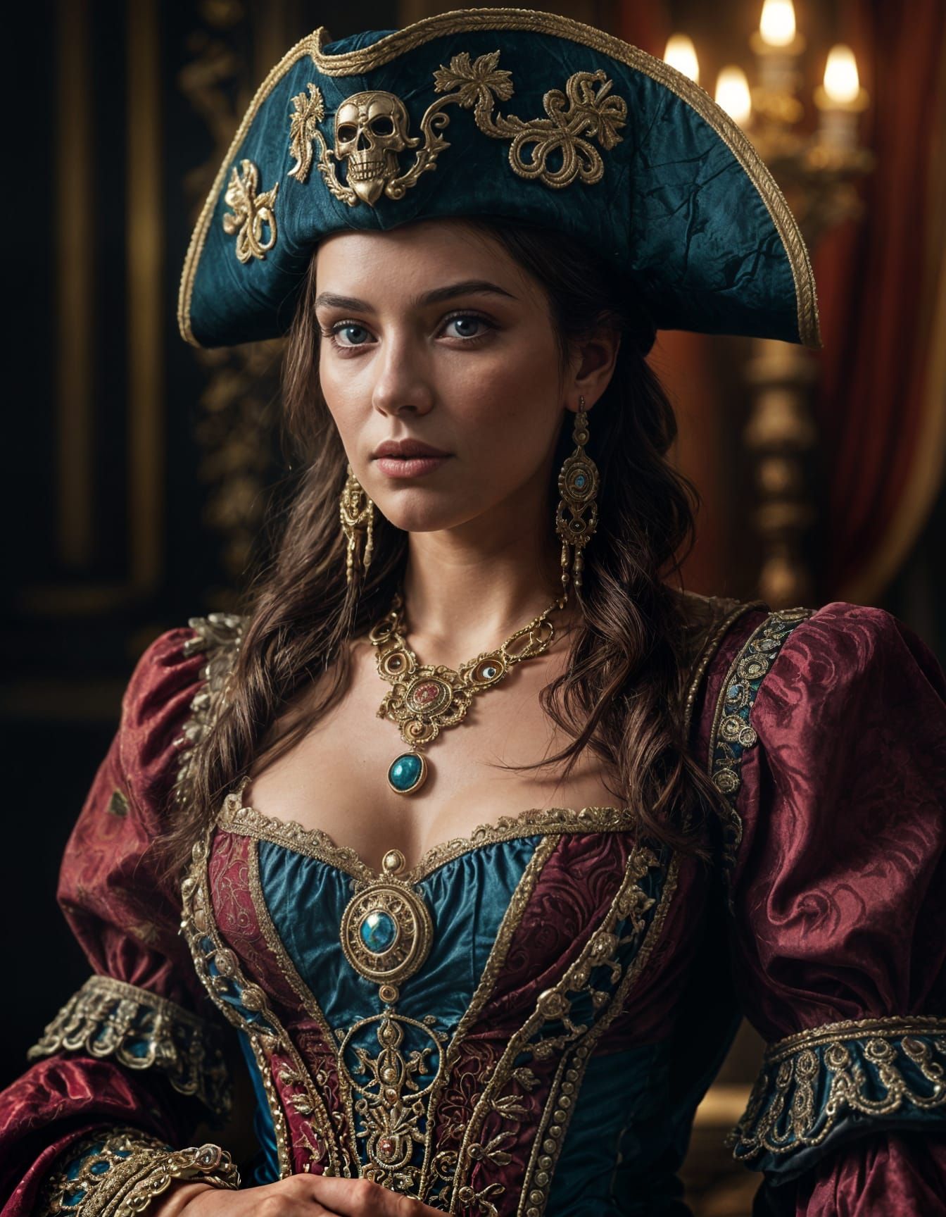Hyper Realistic Pirate Queen in Extreme Detail