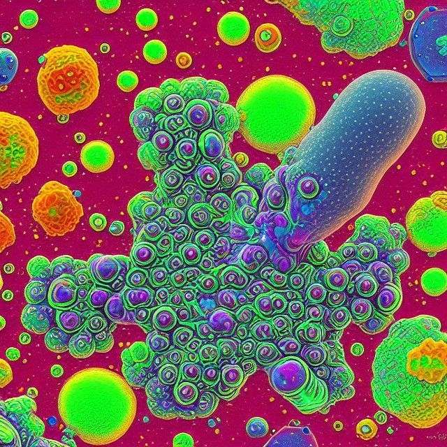 Microbes in Holographic Astral Cosmic Illustration