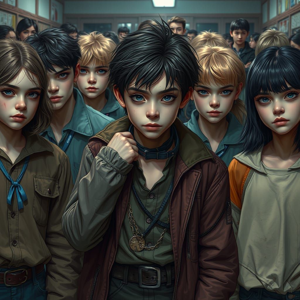 Misfit Teens Uncover Dark Secret: Matte Painting Style