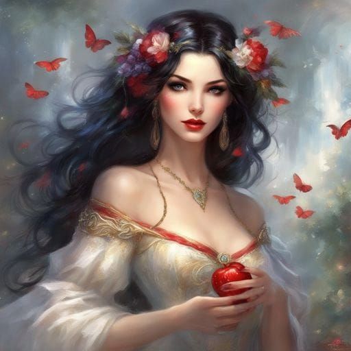 Gothic Snow White Lingerie Shopping, Royo Style