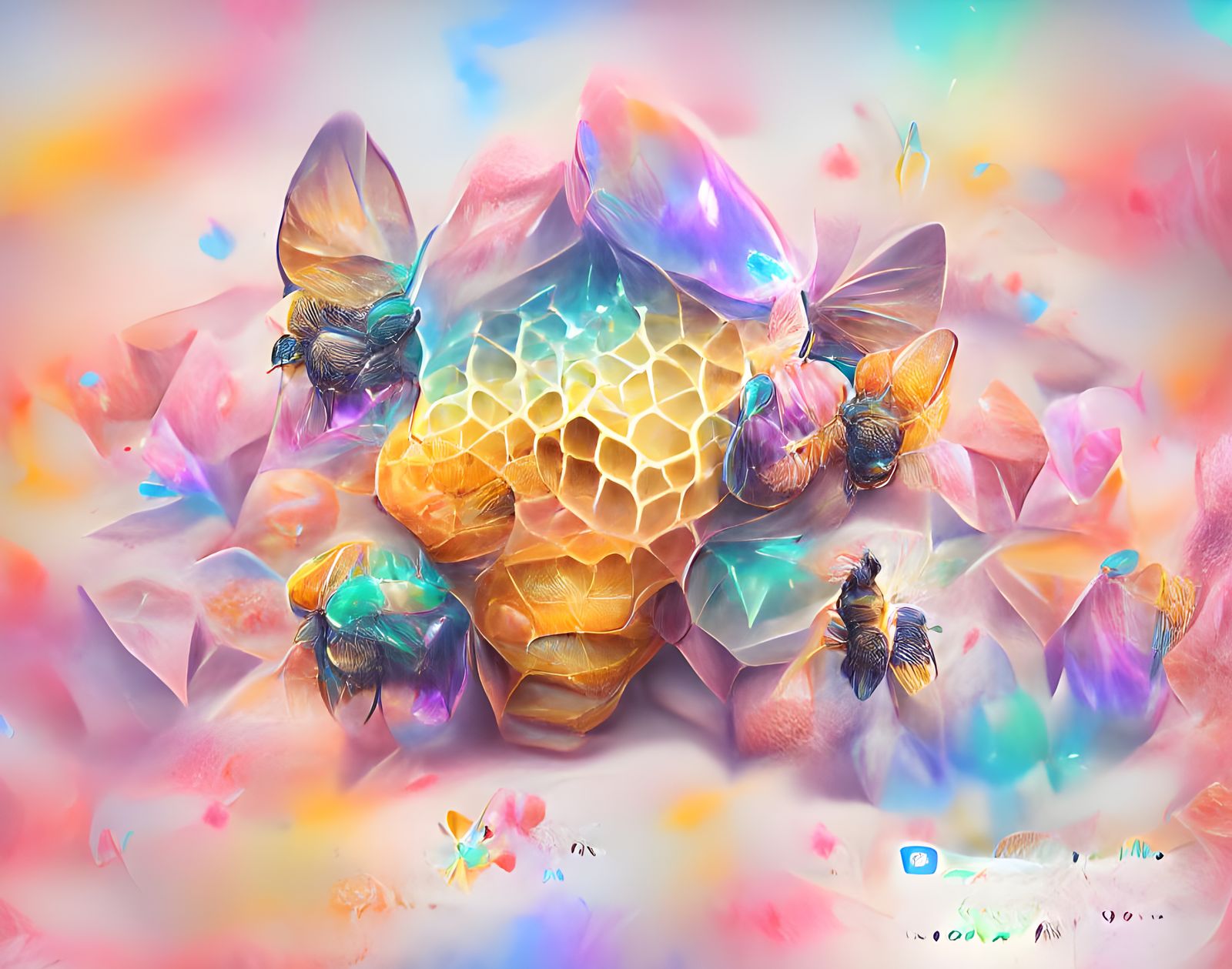 Bee Crystal Honeycomb