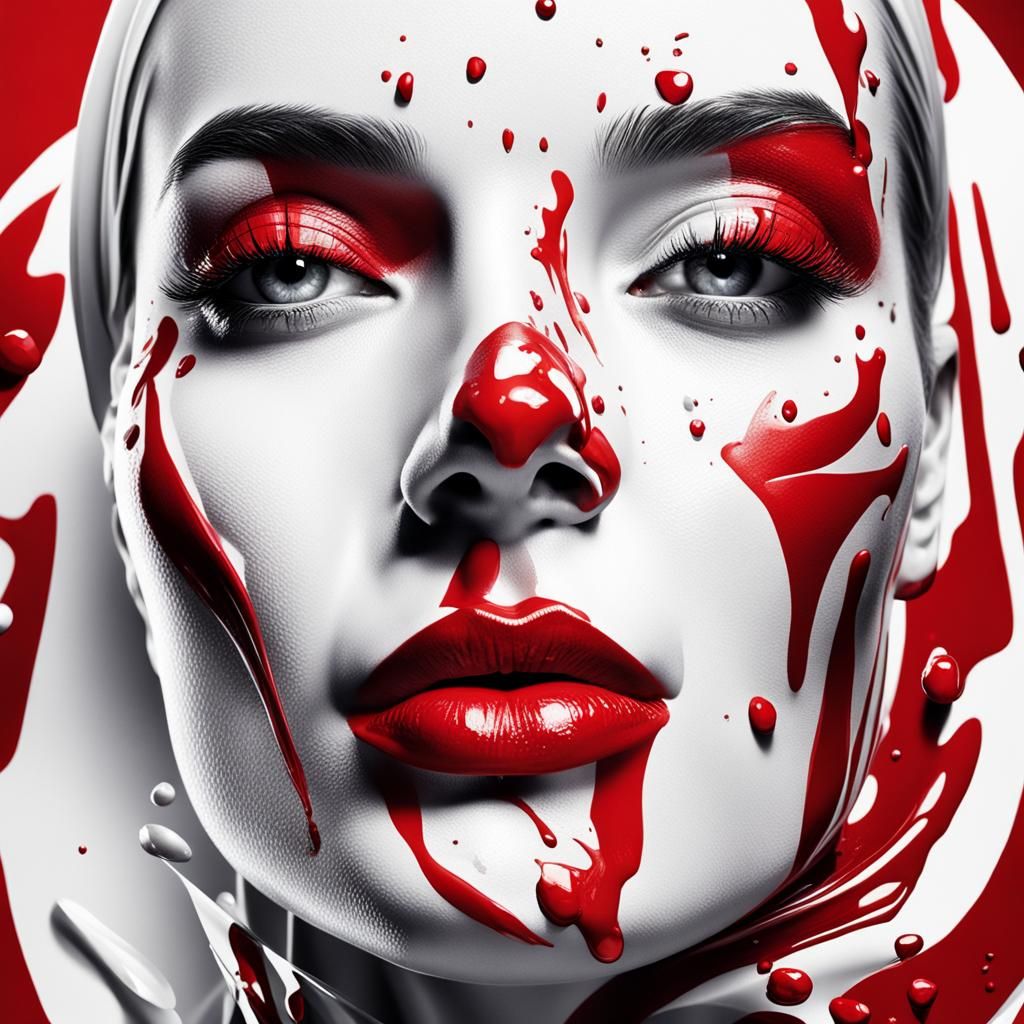 Hyperrealistic Portrait in Splash Art Style