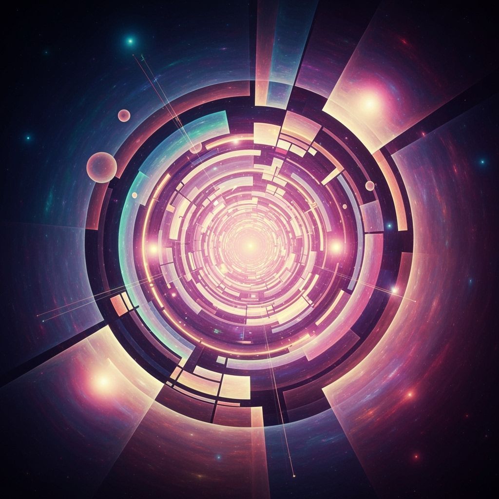 Cosmic Vortex of Abstract Colors and Shapes