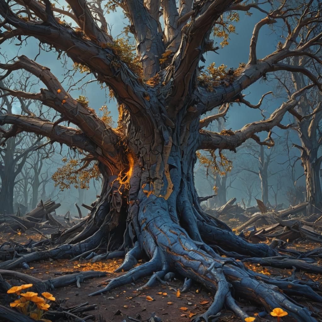 Epic Environmental Disaster Aftermath in Matte Painting