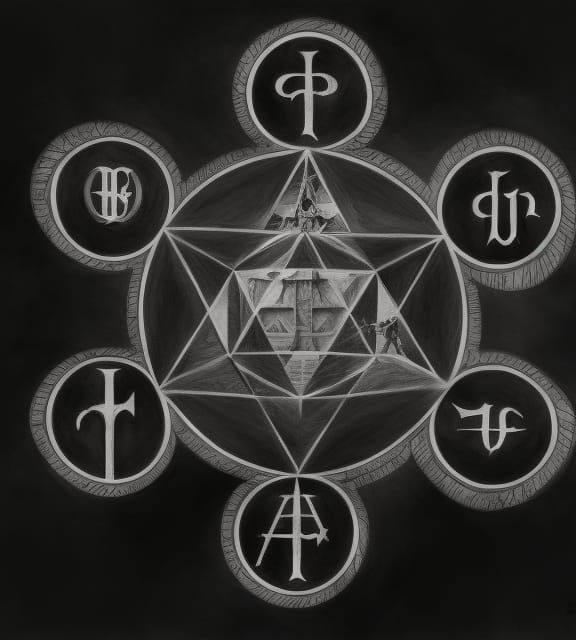 Devil's Trap: A Vintage Pencil Sketch Portrait