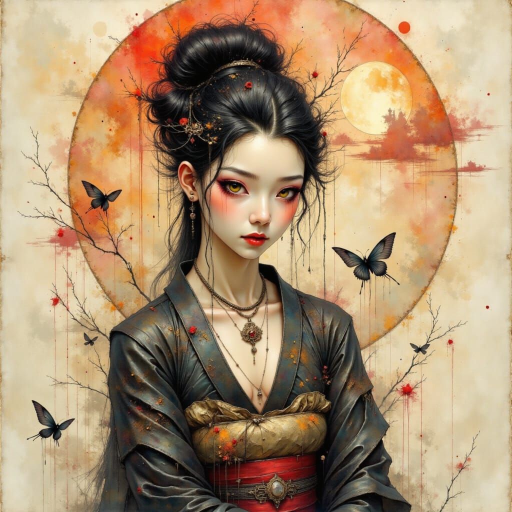 Eastern Goddess in Dark Fantasy Style