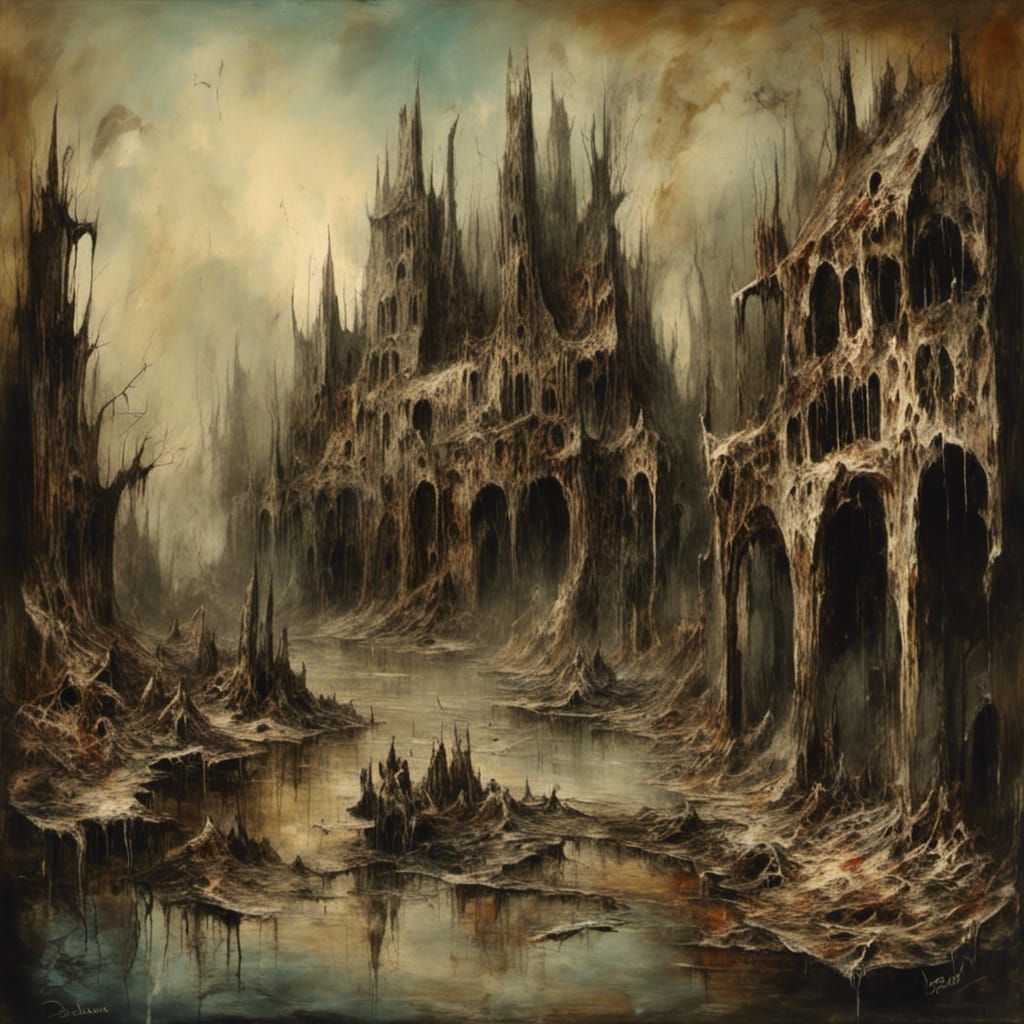 Surreal Macabre City of Blasphemous Horror