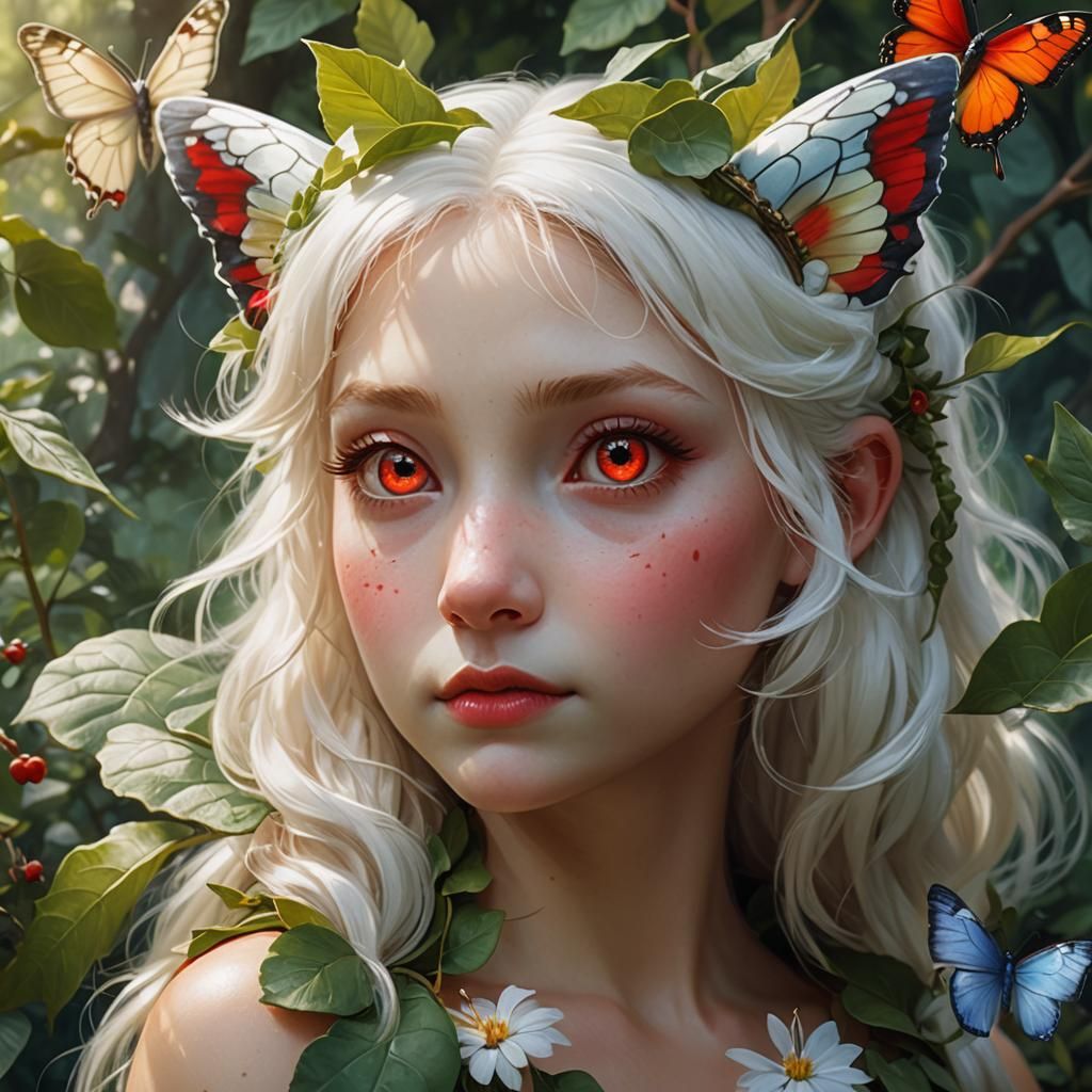 Caterpillar's Majestic Butterfly Transformation: Digital Art