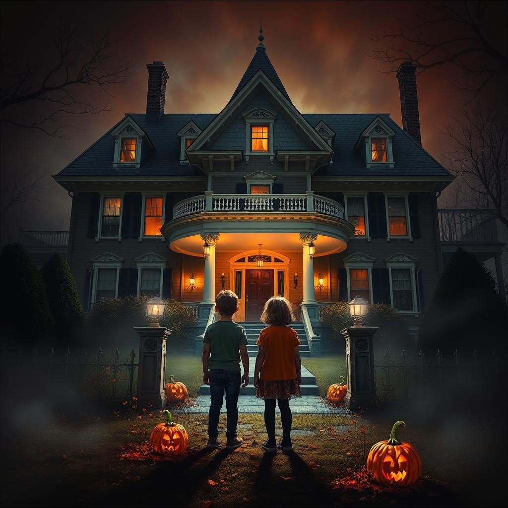 Sinister Haunted House Portrait in Lipton Style