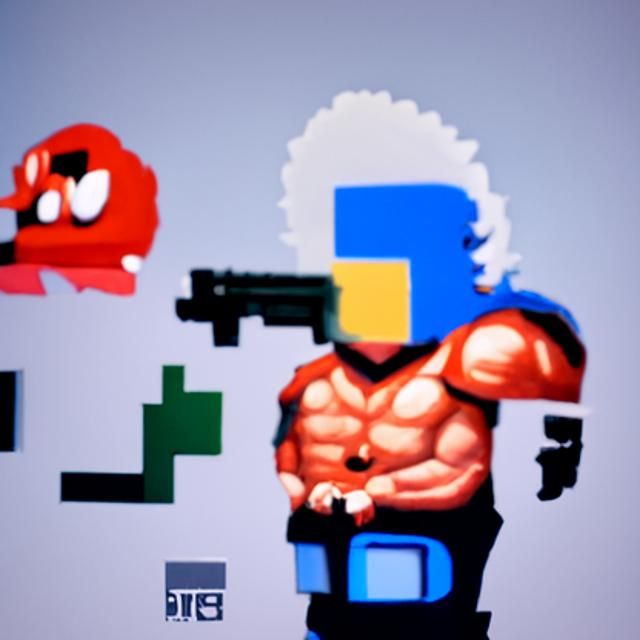 8-bit Video Game Characters in Pixel Art