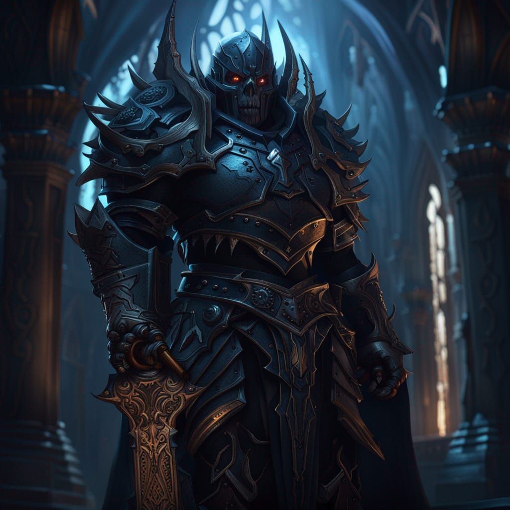 Death Knight in Dark Fantasy Style