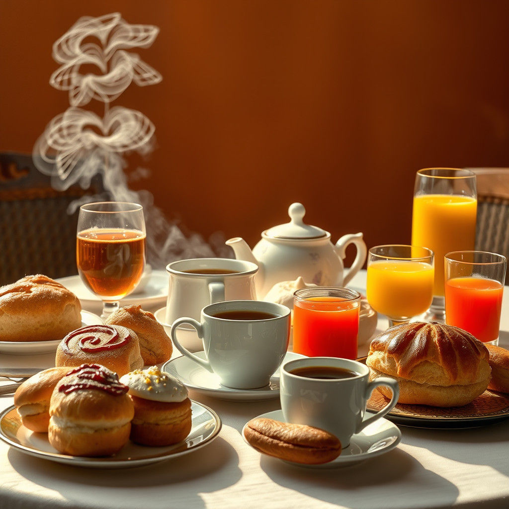 Luxurious Breakfast Table in Baroque Still Life Style