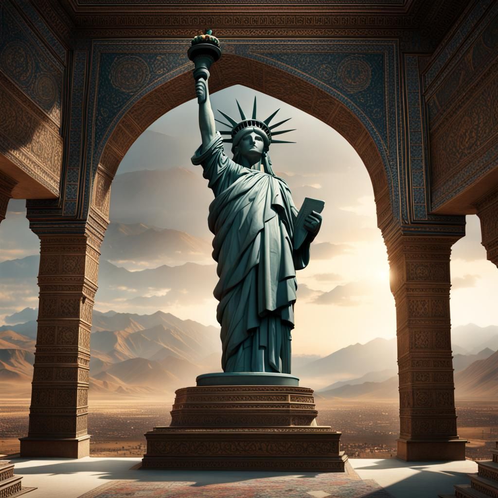 Statue of Liberty Afghanistan: Epic Digital Painting