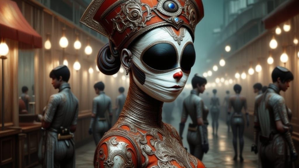 Ornate Figures on the Boulevard of Broken Dreams